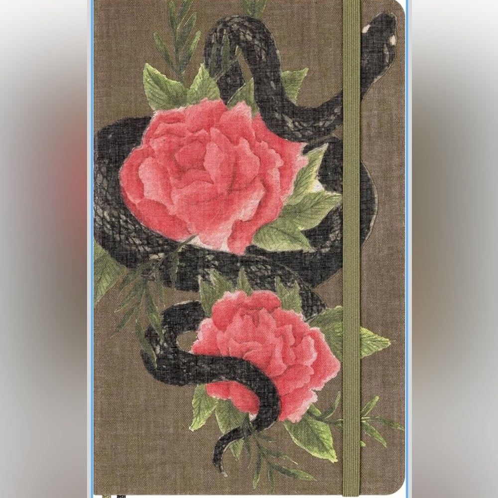 Brand New Moleskine Notebook, Hard Cover, Large Ruled, Year of The Snake & Roses